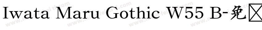 Iwata Maru Gothic W55 B字体转换